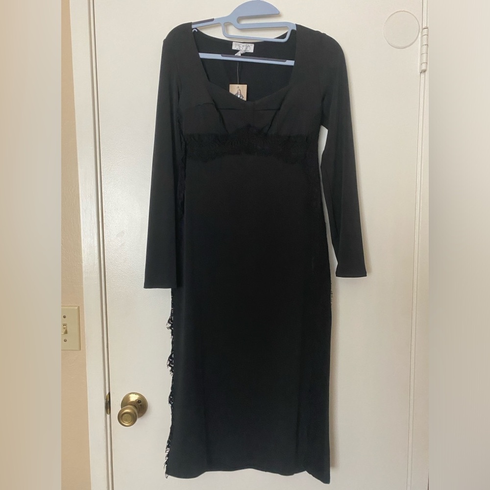 Black lace dress